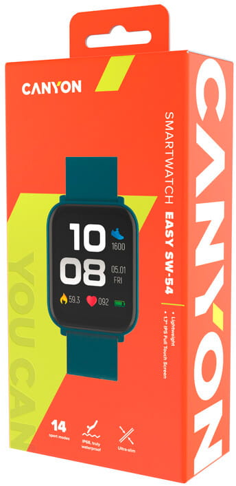 Смарт-часы Canyon Easy SW-54 Green (CNS-SW54BG)