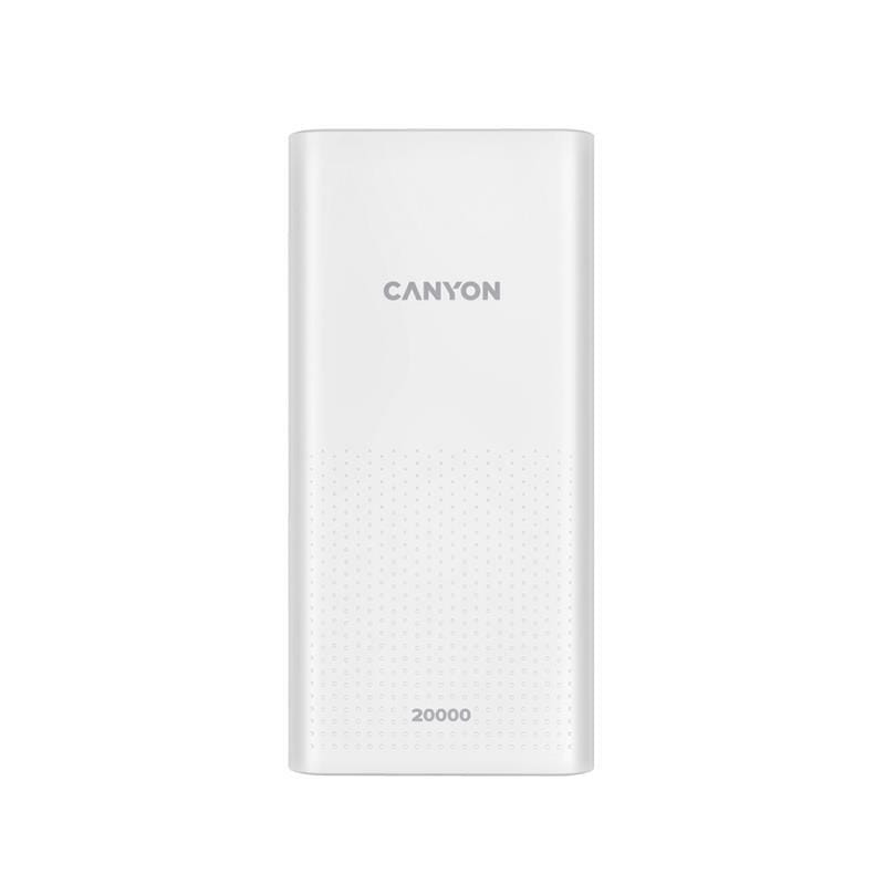 Универсальная мобильная батарея Canyon PB-2001 20000mAh White (CNE-CPB2001W)