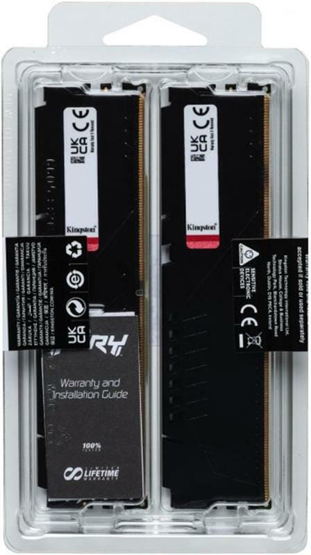 Модуль памяти DDR5 2x8GB/5200 Kingston Fury Beast Black (KF552C40BBK2-16)