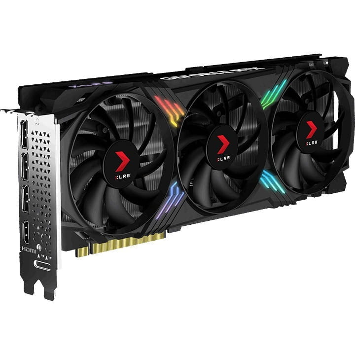 Відеокарта GF RTX 4070 Super 12GB GDDR6X XLR8 Gaming Verto Epic-X RGB OC Triple Fan DLSS 3 PNY (VCG4070S12TFXXPB1-O)