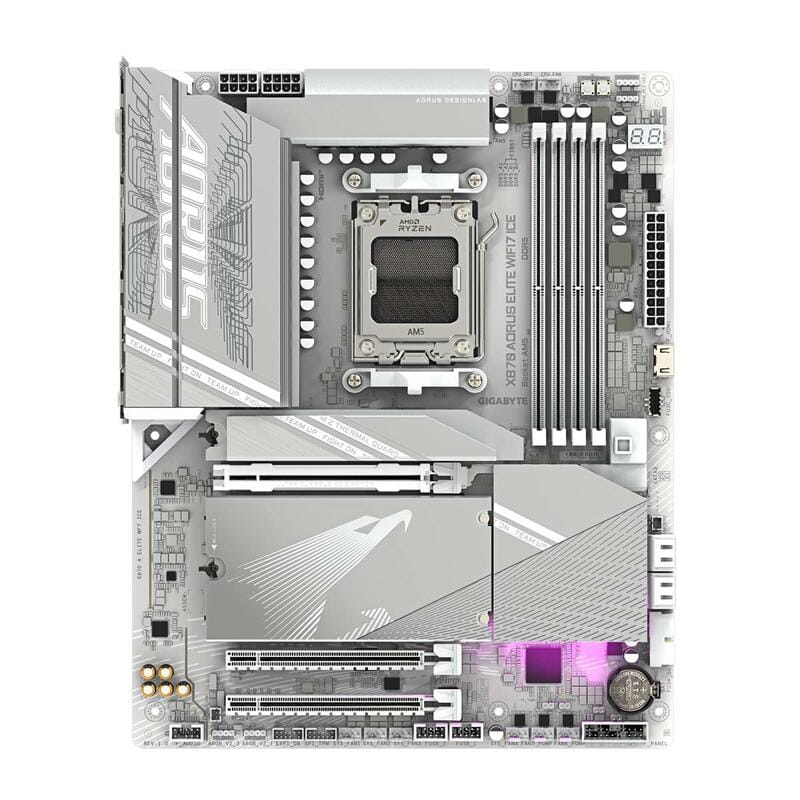 Материнська плата Gigabyte X870 Aorus Elite WiFi 7 Ice Socket AM5