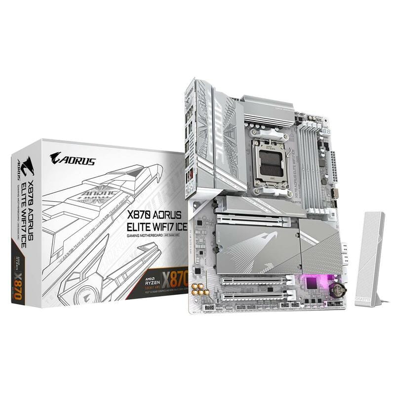 Материнська плата Gigabyte X870 Aorus Elite WiFi 7 Ice Socket AM5