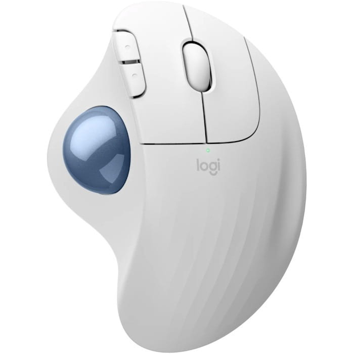 Мышь беспроводная Logitech Ergo M575S Off-White + Blue Ball (910-007030)