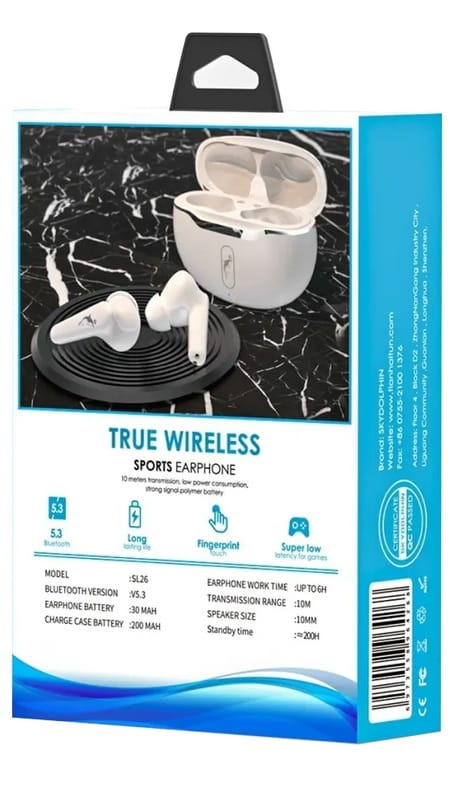 Bluetooth-гарнітура SkyDolphin TWS SL26 White (SDBTE-000189)