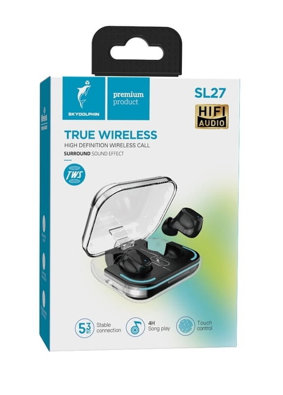 Bluetooth-гарнитура SkyDolphin TWS SL27 Black (SDBTE-000192)