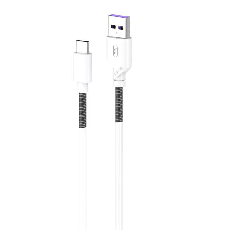 Кабель SkyDolphin S27T Spring Anti-Brake USB - USB Type-C (M/M), 1 м, White (SDUSB-000610)