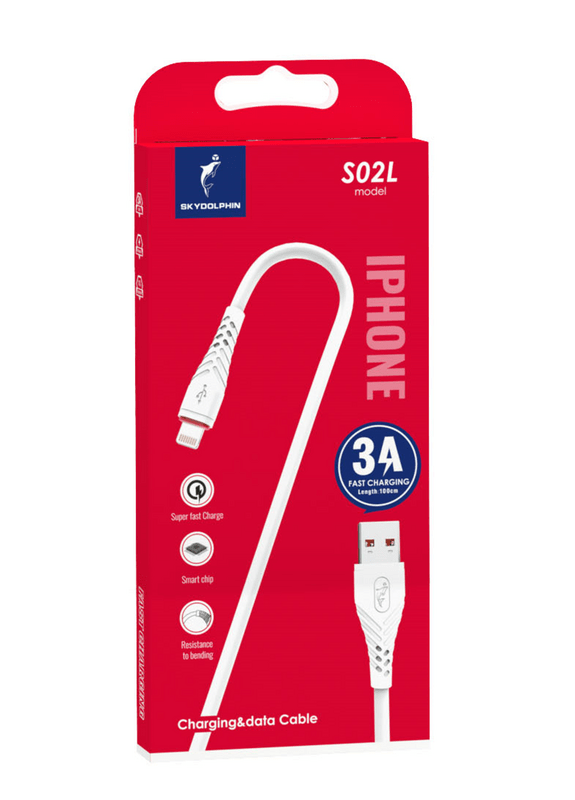 Кабель SkyDolphin S02L USB - Lightning (M/M), 1 м, White (SDUSB-000586)