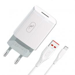 Купить Сетевое зарядное устройство SkyDolphin SC06T (1USBx2.4A) White (SDMZP-000179) + кабель USB Type-C Сетевое зарядное устройство SkyDolphin SC06T (1USBx2.4A) White (SDMZP-000179) + кабель USB Type-C