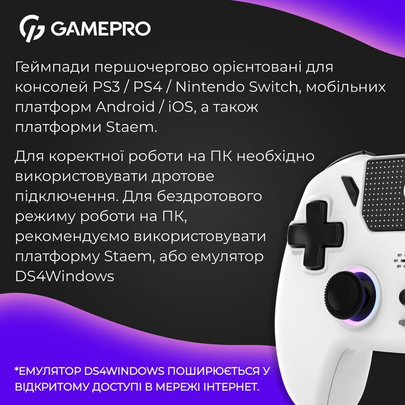 Геймпад GamePro GPS13W White