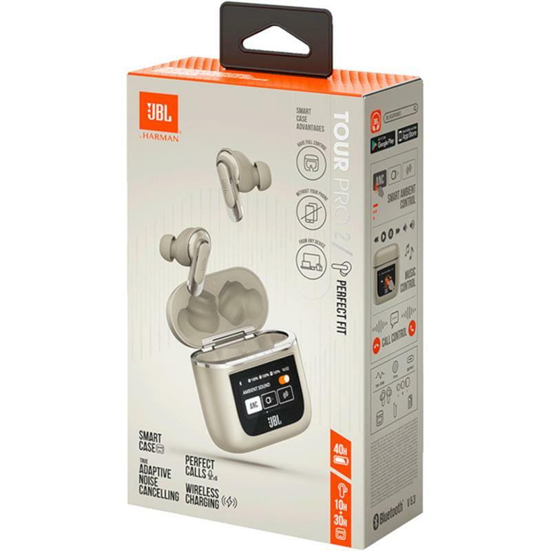 Bluetooth-гарнитура JBL Tour Pro 2 Champagne (JBLTOURPRO2CPG)