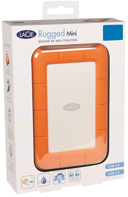 Внешний жесткий диск 2.5" USB 2.0TB LaCie Rugged Mini (LAC9000298)