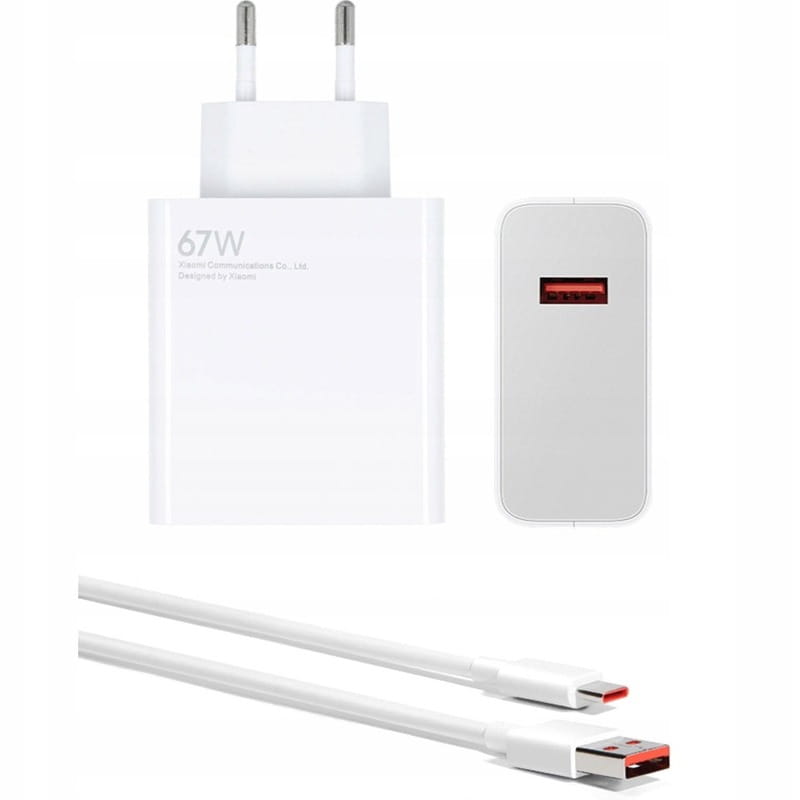 Зарядний пристрій Xiaomi 67W Combo White + кабель Type-C (BHR9465EU)