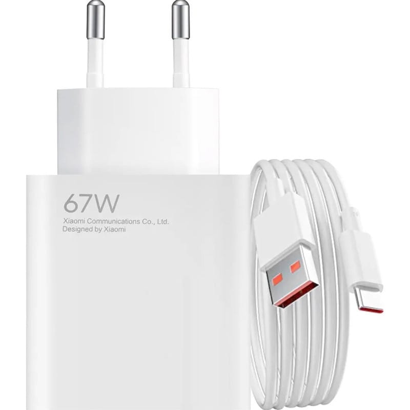 Зарядний пристрій Xiaomi 67W Combo White + кабель Type-C (BHR9465EU)