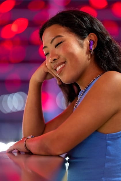 Bluetooth-гарнітура JBL Tune Flex Ghost Edition Purple (JBLTFLEXGPUR)