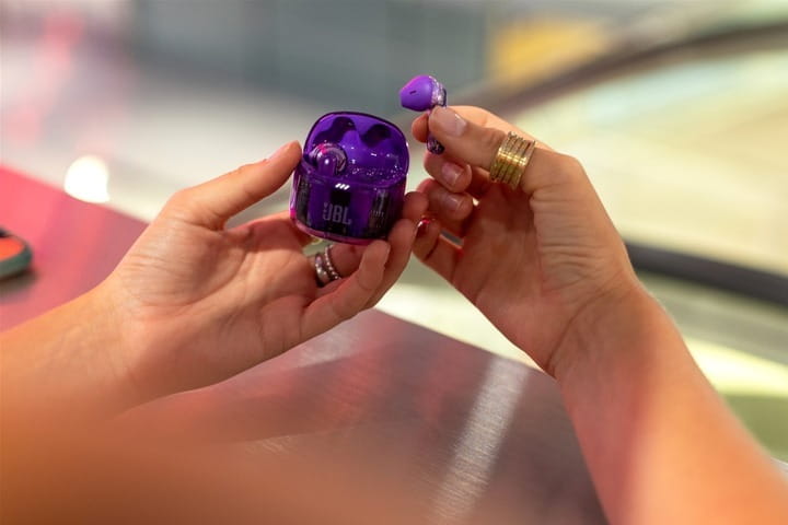 Bluetooth-гарнітура JBL Tune Flex Ghost Edition Purple (JBLTFLEXGPUR)