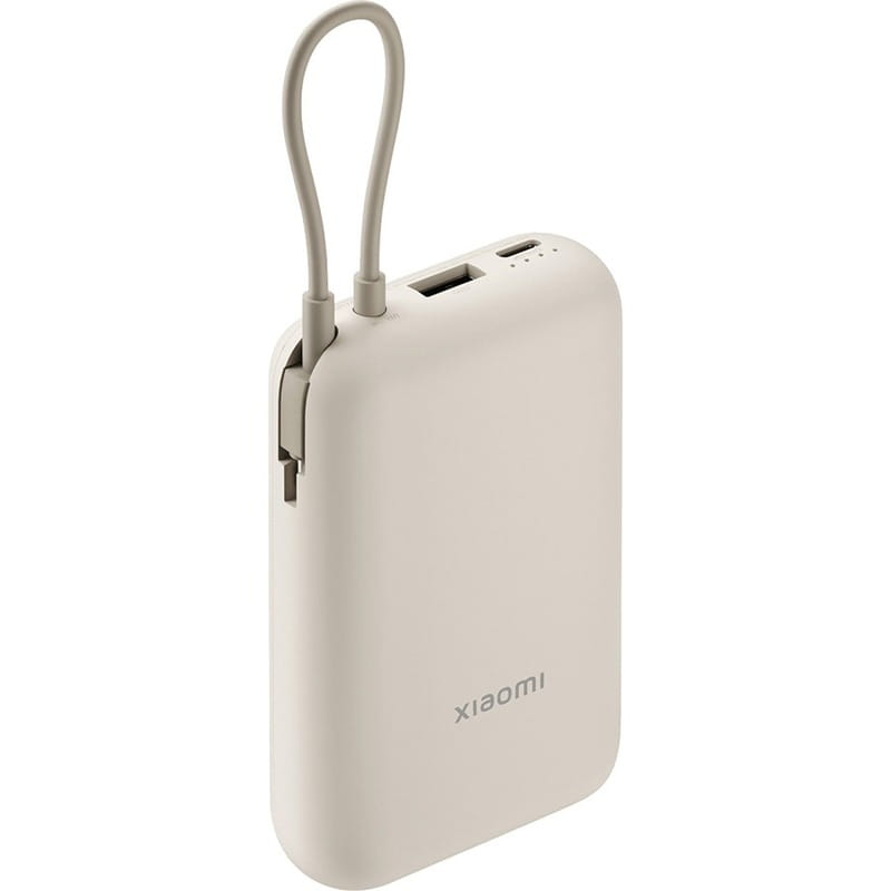 Универсальная мобильная батарея Xiaomi 10000mAh 22.5W Integrated Cable Beige (BHR9072GL)