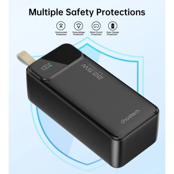 Универсальная мобильная батарея Choetech 40000mAh Black (B731-ACBK)