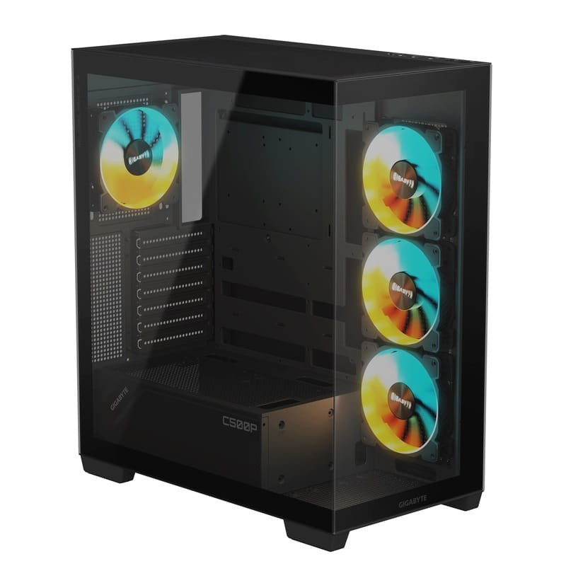 Корпус Gigabyte Aorus C500 Panoramic Stealth Tempered Glass Black без БЖ (GB-C500P ST)