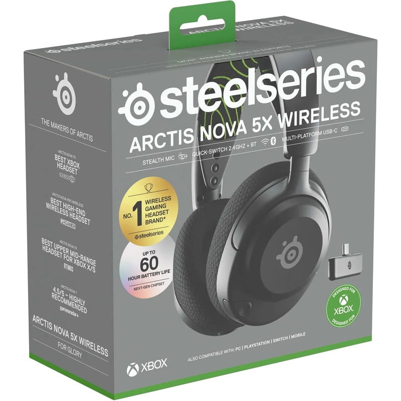 Bluetooth-гарнитура SteelSeries Arctis Nova 5X Black (61676)