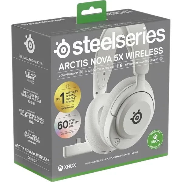 Bluetooth-гарнітура SteelSeries Arctis Nova 5X White (61677)