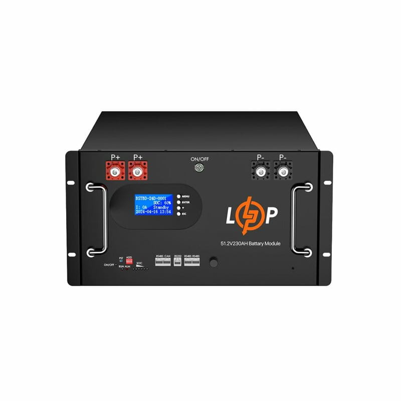 Аккумуляторная батарея LogicPower 51.2V 230 AH (11776Wh) с LCD RM AB RS485/CAN (Smart BMS 200A) LiFePO4