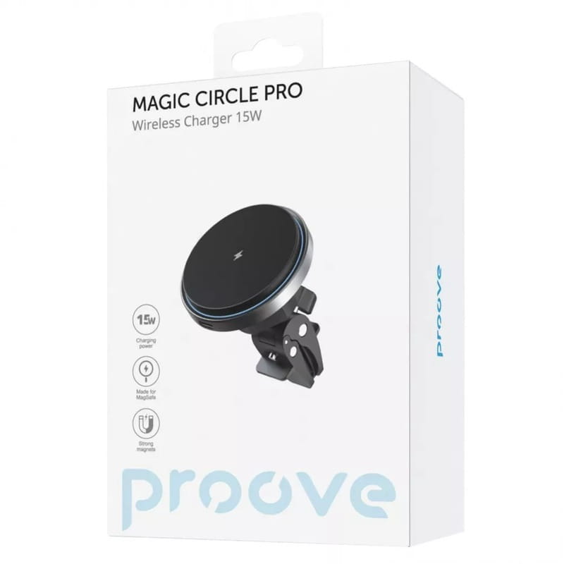 Бездротовий зарядний пристрій Proove Magic Circle Pro 15W Black (WHMP15010001)