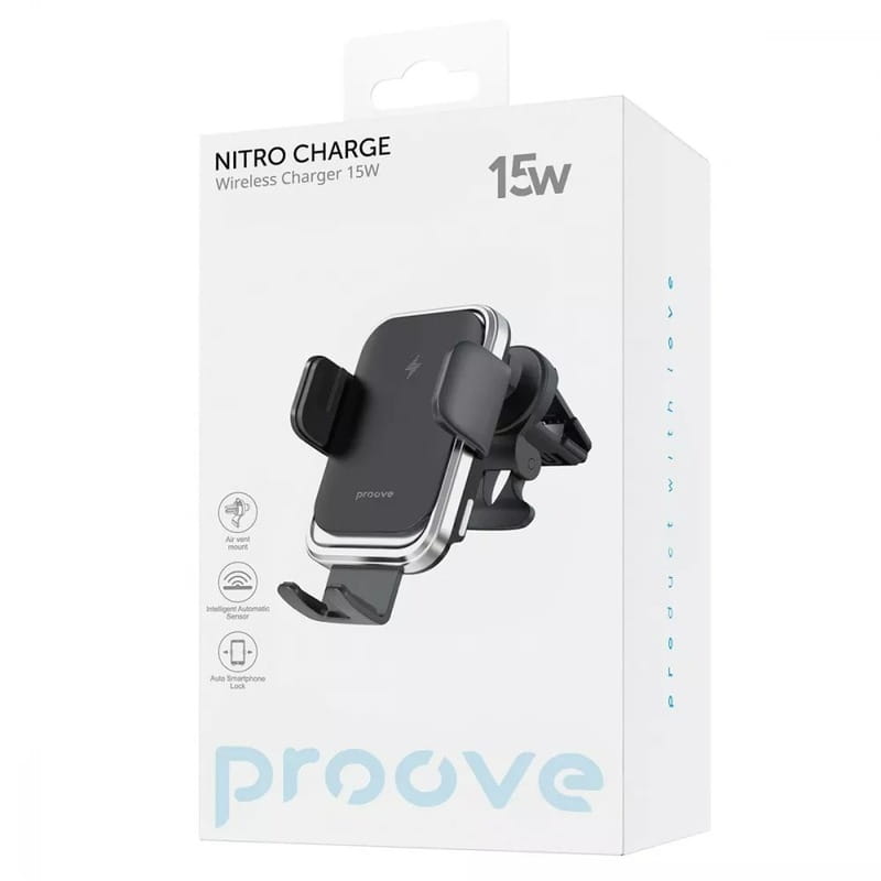 Бездротовий зарядний пристрій Proove Nitro Charge 15W Black (WHSN15002001)