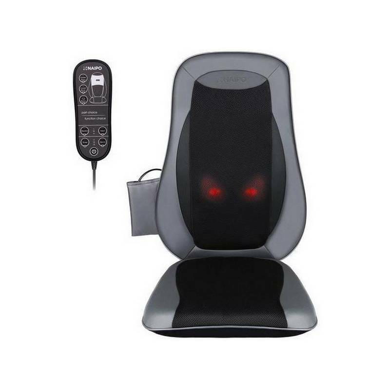 Масажна накидка на крісло NAIPO Neck & Back Massager з підігрівом, вібрацією та функцією масажу Шиатцу (MGBK-2606H)