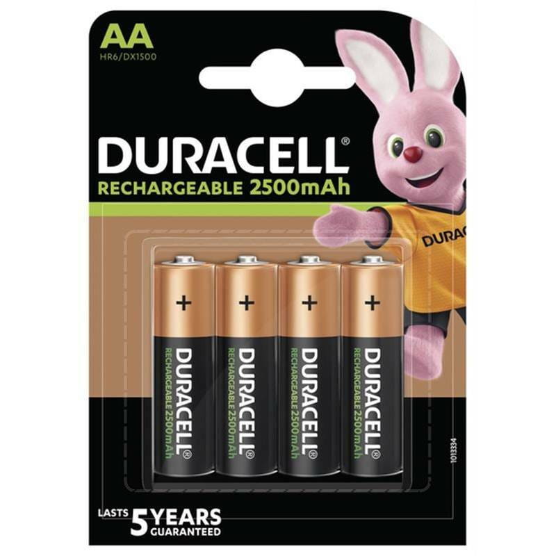 Аккумулятор Duracell Rechargeable DX1500 Ni-MH AA/HR06 2500 mAh BL 4шт