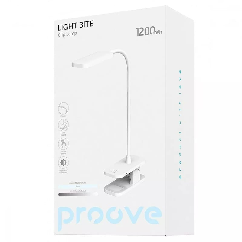 Настільна лампа LED Proove Light Bite 1200 mAh White (PLLB00010002)