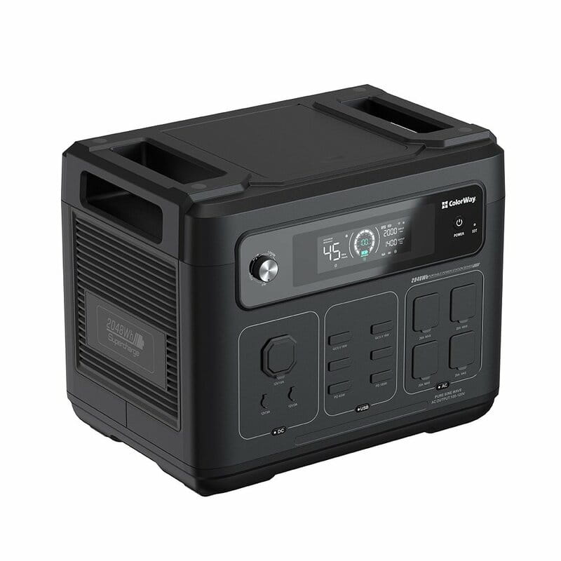 Зарядна станція ColorWay 2400W 2048Wh LiFePO4 (CW-PR-2K2W-01)