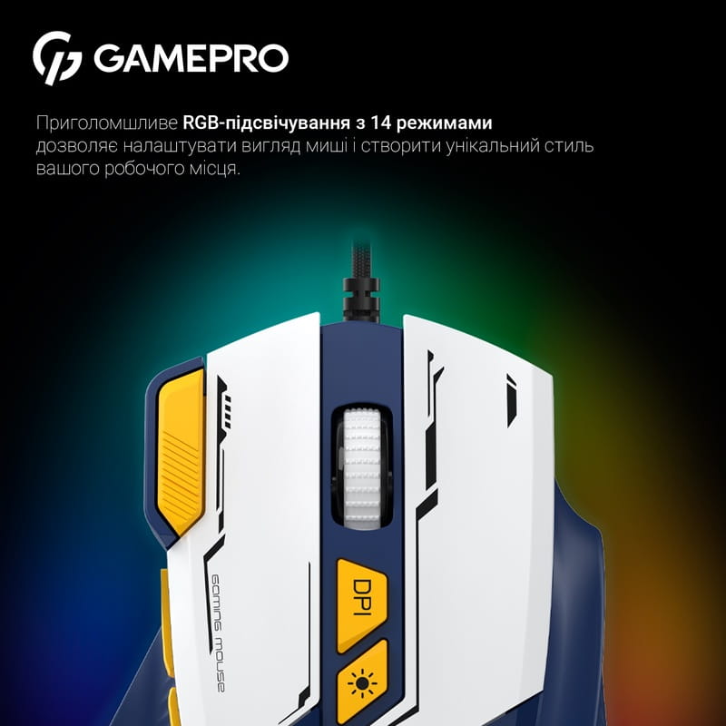 Миша GamePro GM300BL Blue-White