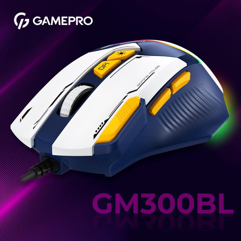 Миша GamePro GM300BL Blue-White