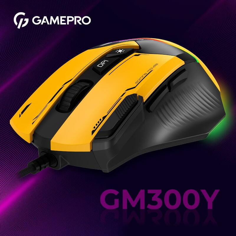 Миша GamePro GM300BL Yellow-Black