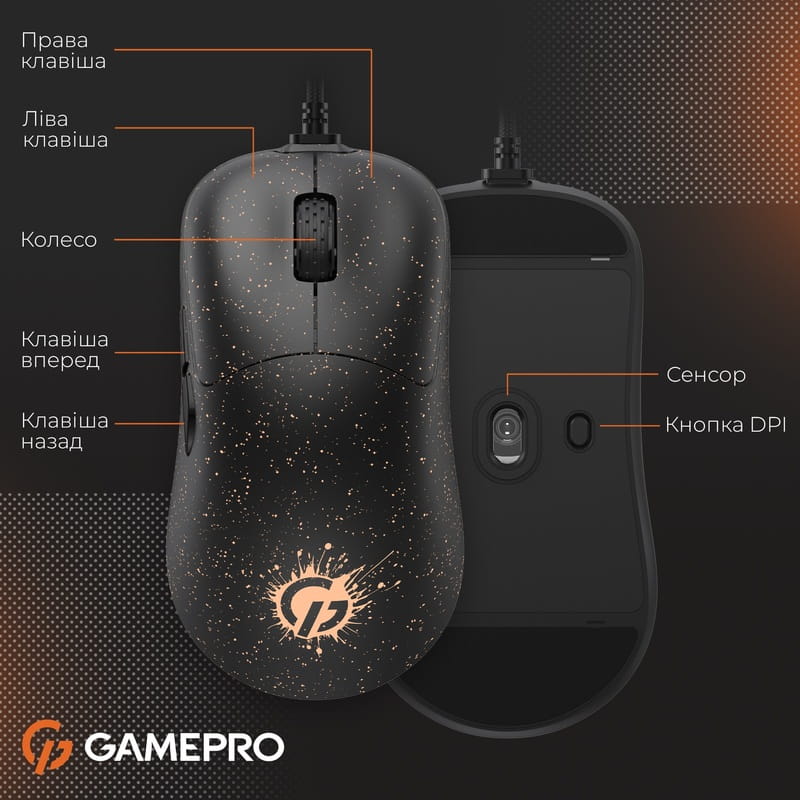 Миша GamePro GM690D Black/Orange