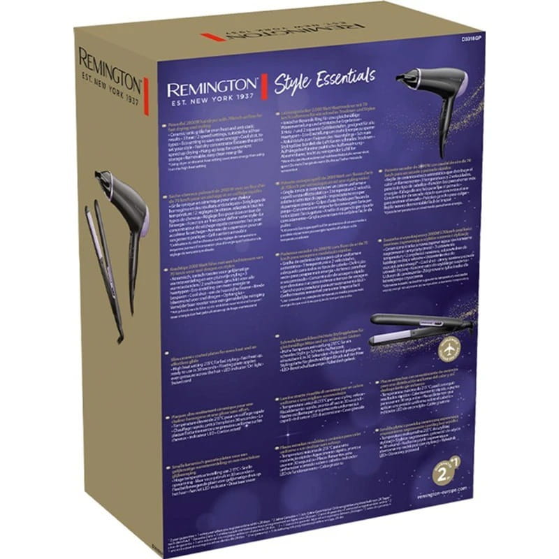Фен и выпрямитель для волос Remington D3016GP Style Essentials