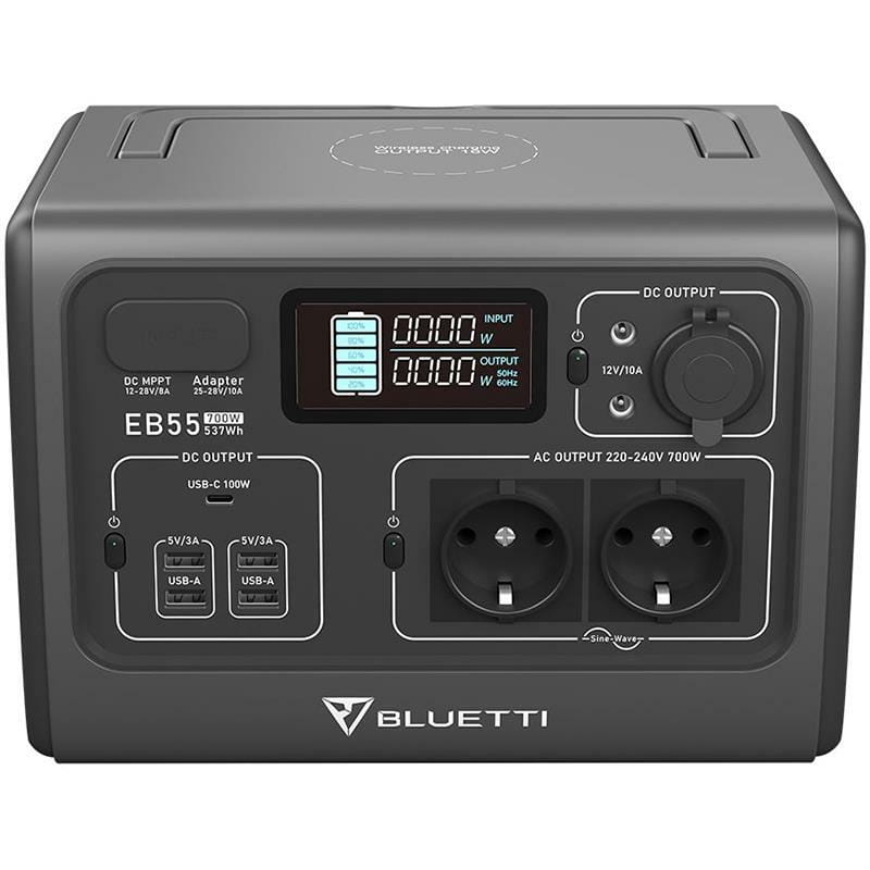 Зарядна станція EcoFlow Bluetti PowerOak EB55 537Wh/150000mAh/700W Black (PB930340)