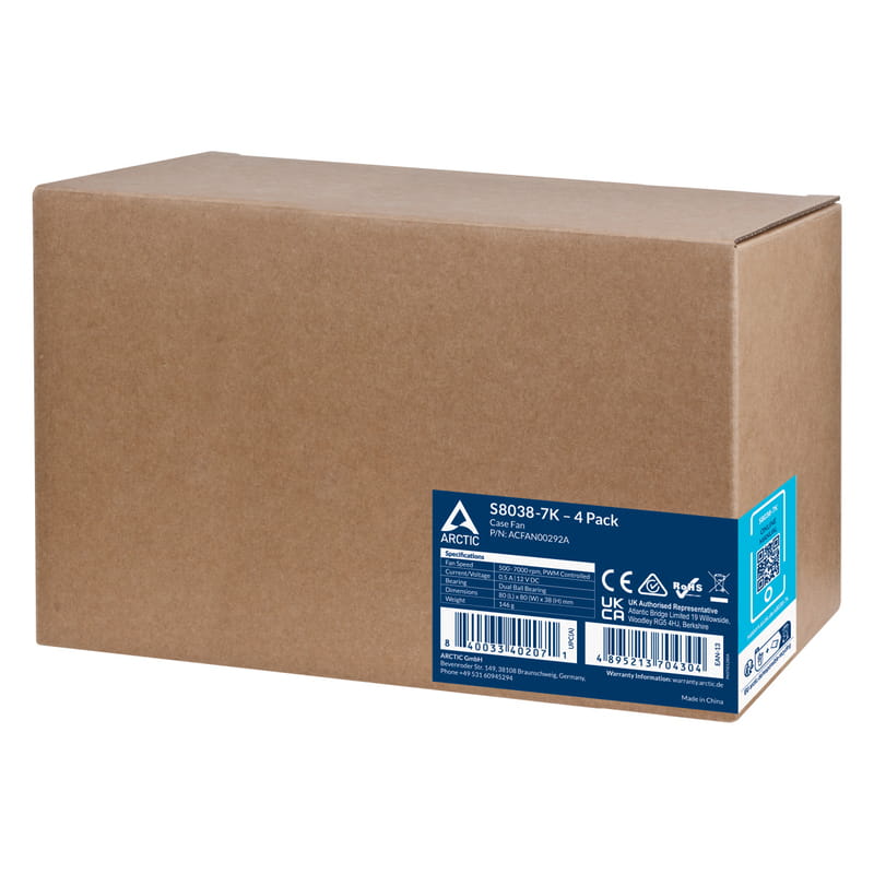 Вентилятор Arctic S8038-7K PWM - 4 Pack (ACFAN00292A)