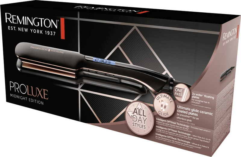 Утюжок (выпрямитель) для волос Remington S9150B PROluxe Midnight Wide Plate Straightener