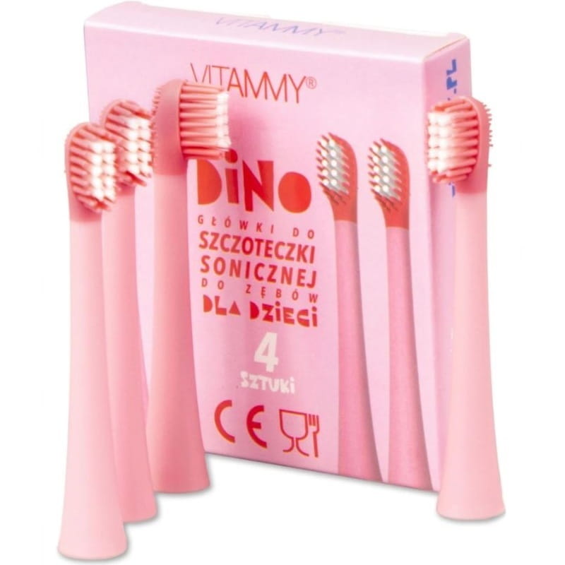 Набір насадок для зубної щітки Vitammy TH1909-4 Pink (4 шт.)