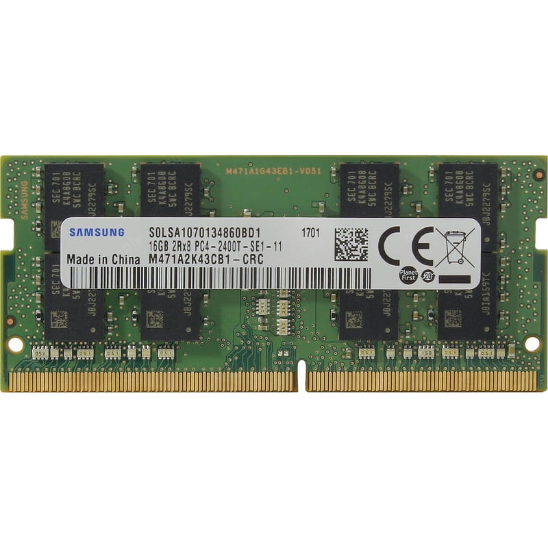 Модуль пам`ятi SO-DIMM 16GB/2400 DDR4 Samsung (M471A2K43CB1-CRC)