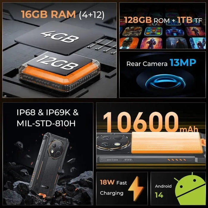 Смартфон Oukitel WP28E 4/128GB Black (6931940757621)