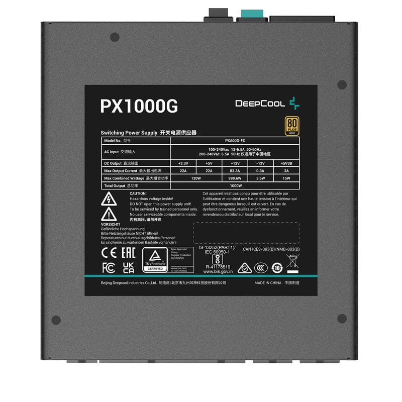 Блок питания DeepCool PX1000G V2 (R-PXA00G-FC0B-EU-V2) 1000W