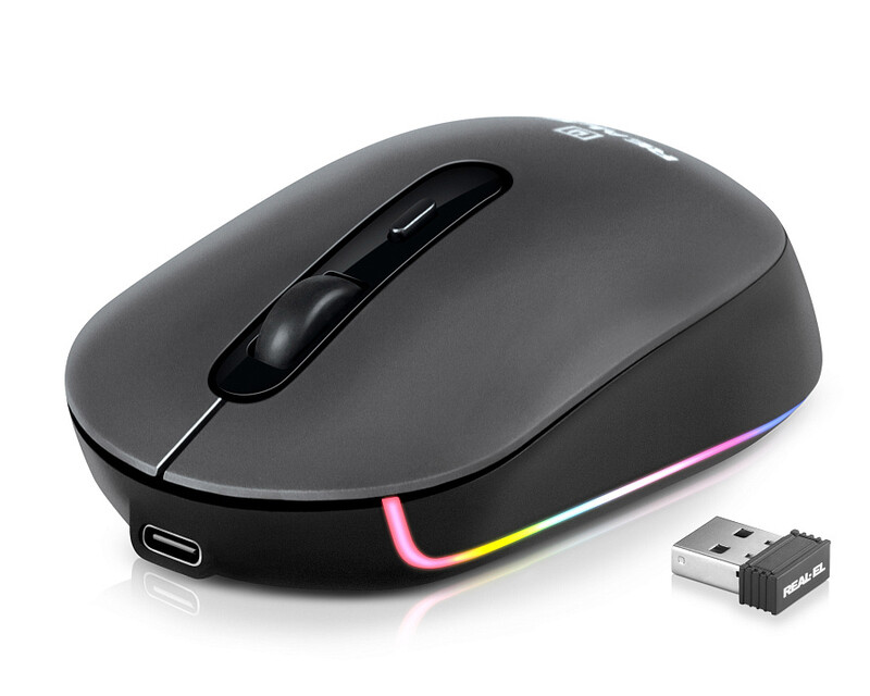Мышь беспроводная REAL-EL RM-470W Dark Gray