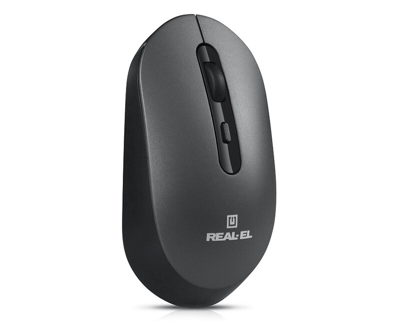 Мышь беспроводная REAL-EL RM-470W Dark Gray