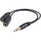 Фото - Аудіо-кабель Defender Audio jack 3.5мм M/2x3.5мм F, довжина 0,12 м (63001) | click.ua