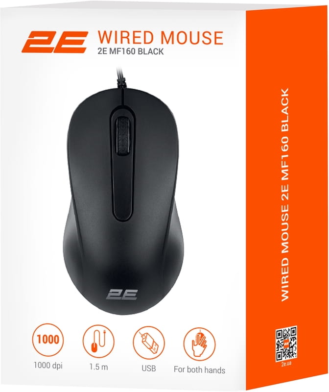 Мышь 2E MF160 USB Black (2E-MF160UB)