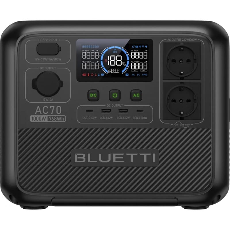 Зарядна станція Bluetti AC70 1000W 768Wh