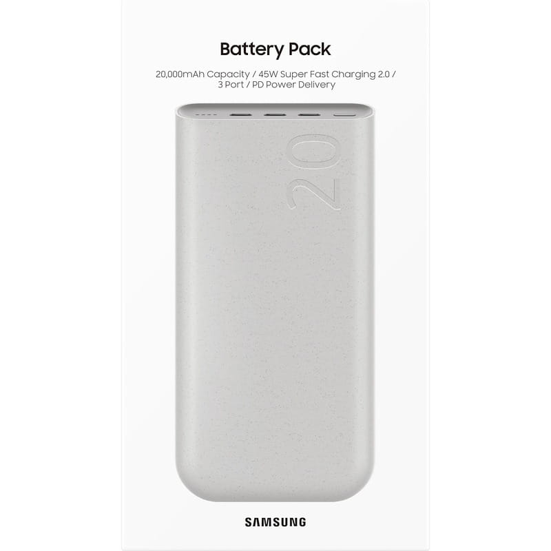 Універсальна мобільна батарея Samsung EB-P4520 20000mAh 45W Beige (EB-P4520XUEGEU)