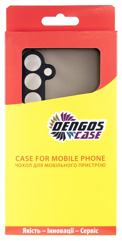 Чeхол-накладка Dengos Matt для Samsung Galaxy S24 FE SM-S721 Black (DG-KM-117) + защитное стекло